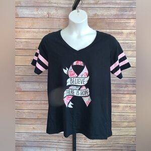 Torrid Black and Pink Graphic Tee - Size 0